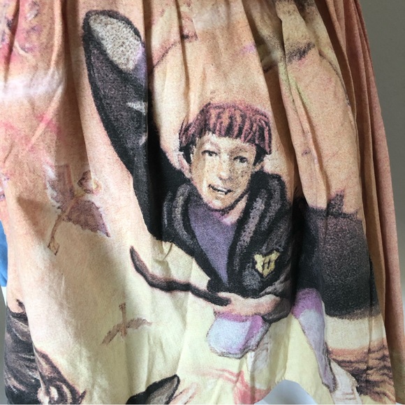 ✨Upcycled DIY Harry Potter homemade sheet dress Hogwarts Unique Vintage Pinup✨ - Picture 4 of 8